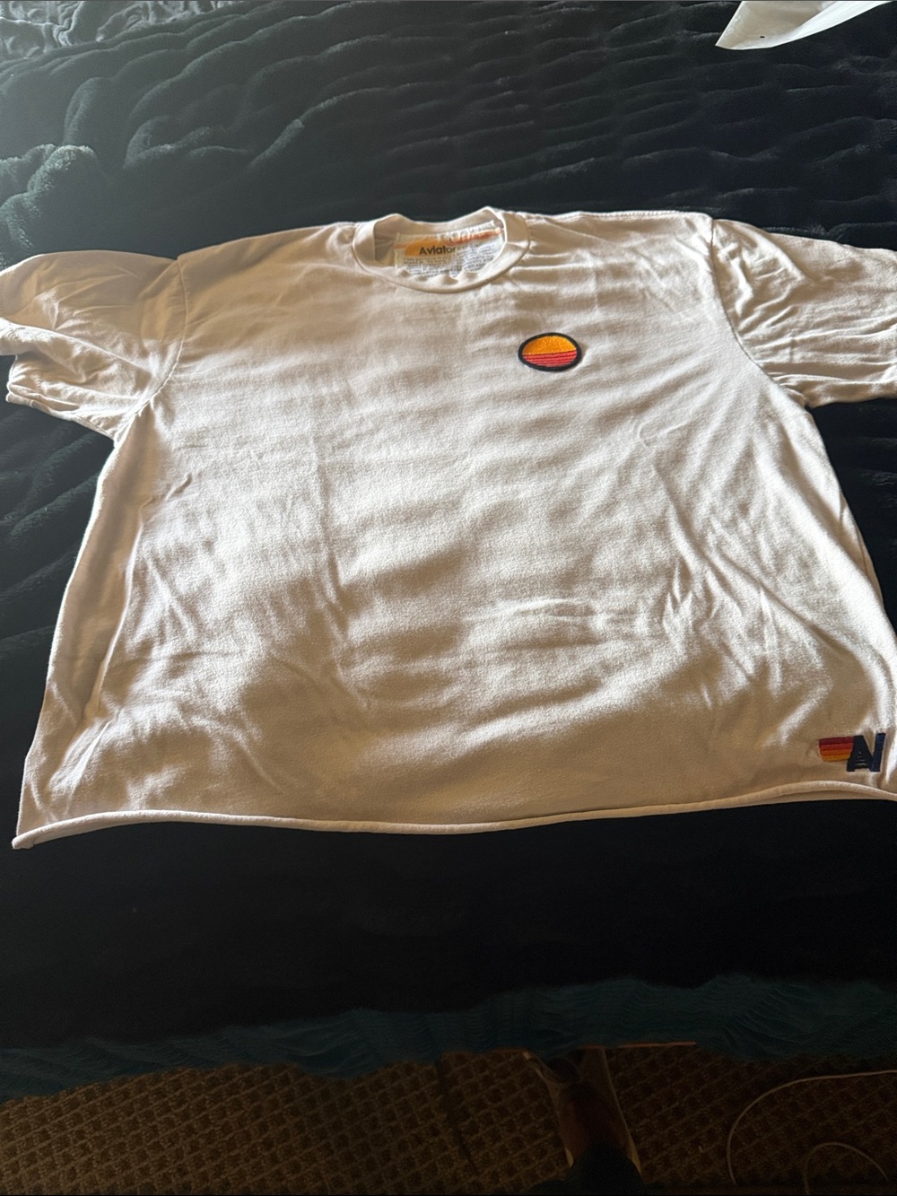 Aviator Nation color bone with sunset patch soft
